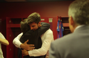 O momento emotivo entre André Gomes e o seu pai