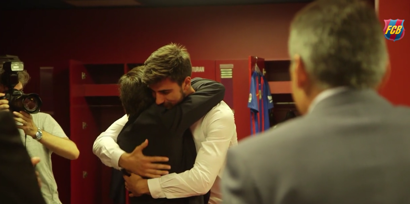 O momento emotivo entre André Gomes e o seu pai