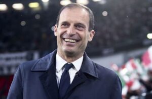 Allegri e a sua nova equipa técnica.